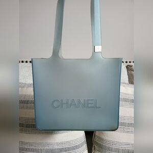 CHANEL Blue Jelly Tote Bag. Great used condition